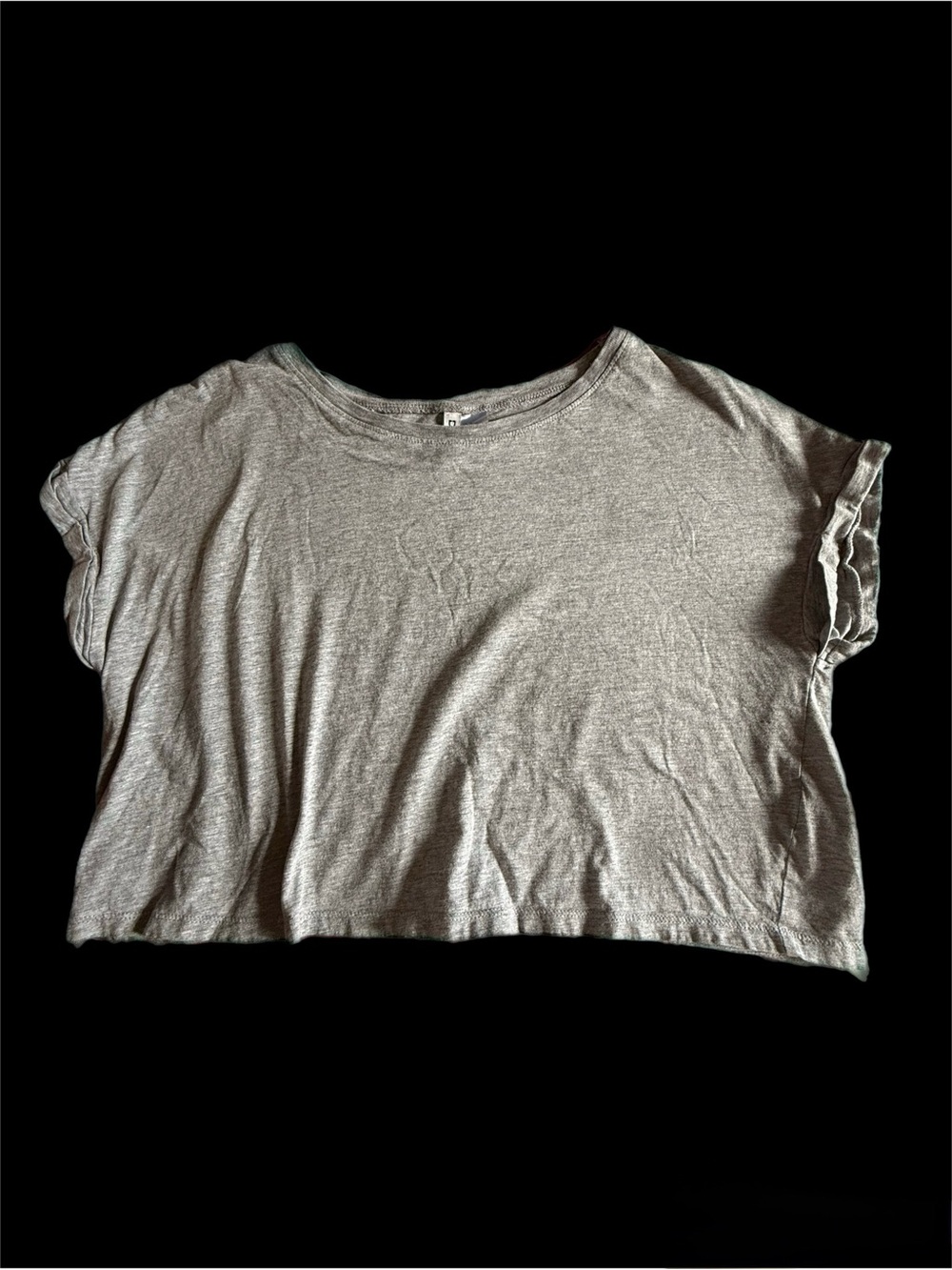 Divided Heather Gray Cropped Tee